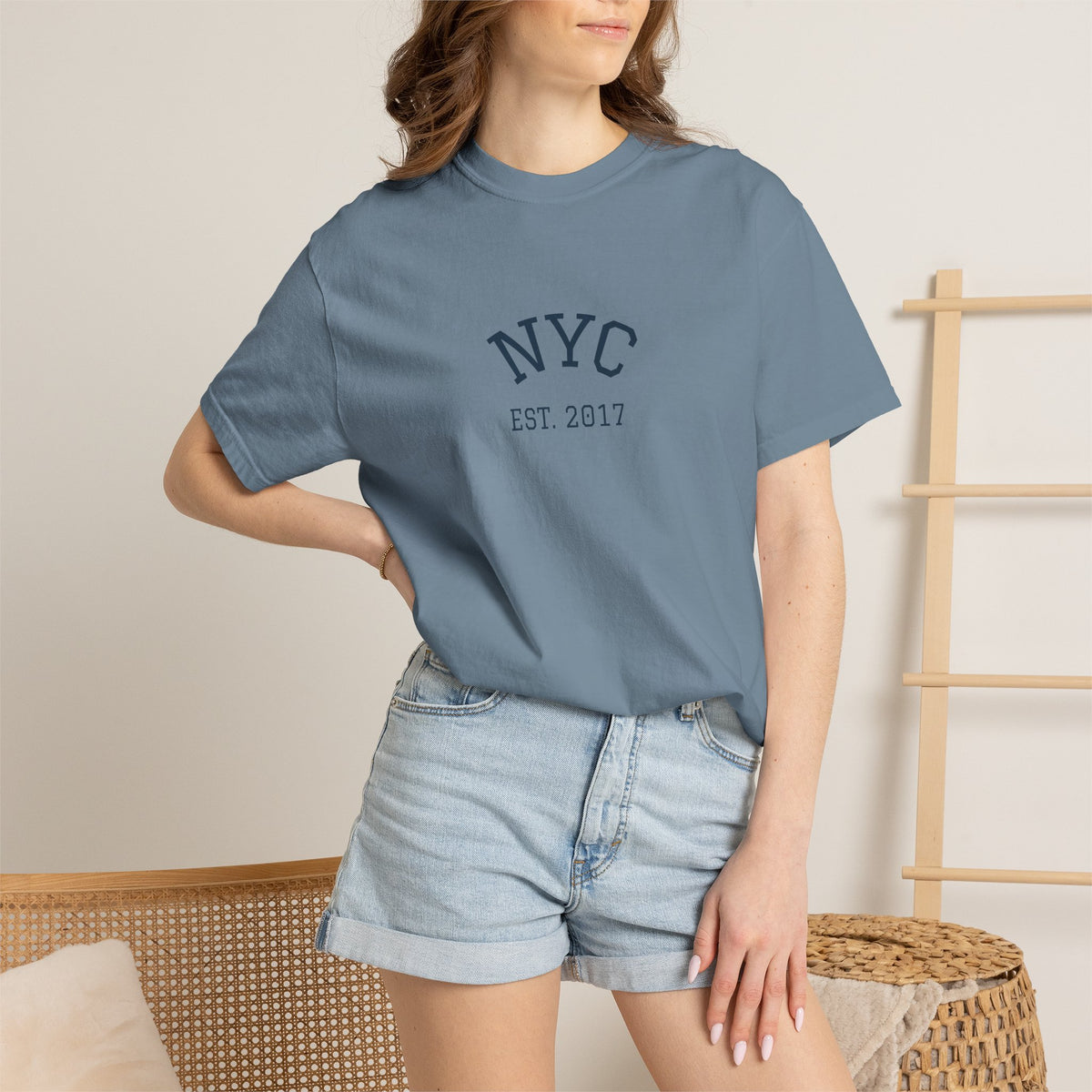 New York City Skyline Oversized Graphic Tee