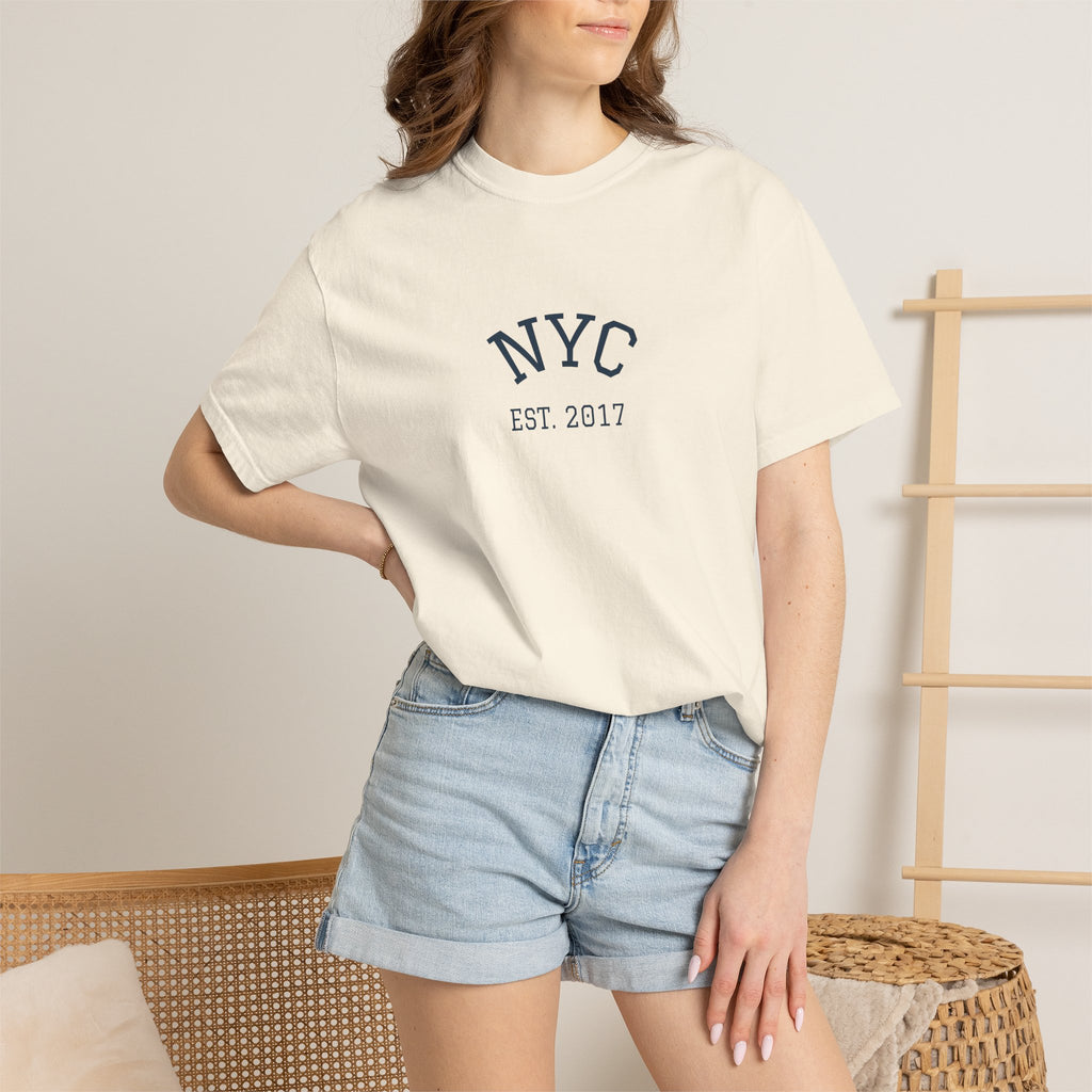 New York City Skyline Oversized Graphic Tee