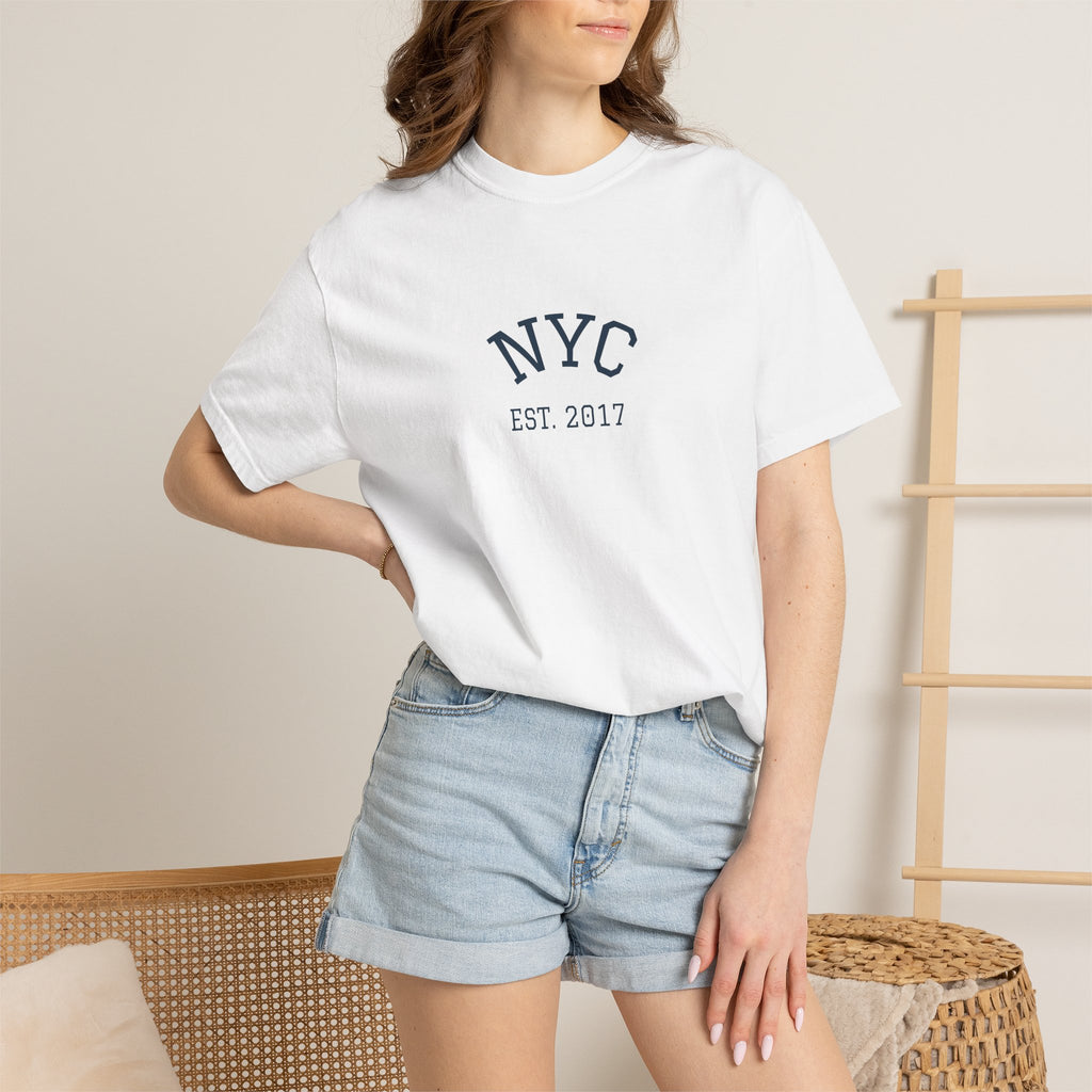 New York City Skyline Oversized Graphic Tee